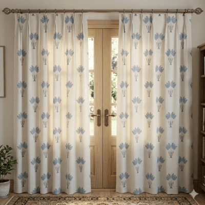Block Print Curtains-Door