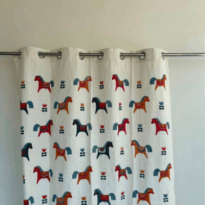 Block Print Curtains(Pure Cotton)