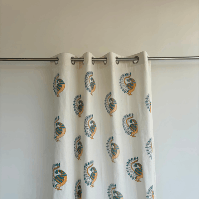 Block Print Curtains(Pure Cotton)