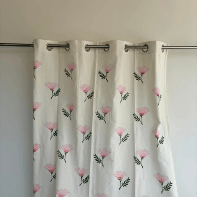 Block Print Curtains(Pure Cotton)