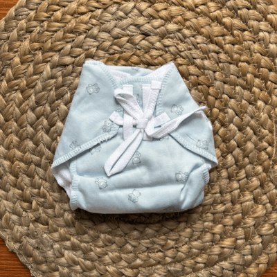 Premium Cotton Layered Nappy/Langout - Blue